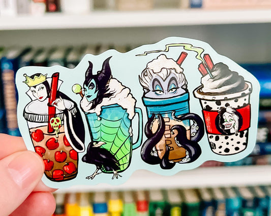 Villain Coffees - Halloween Vinyl Sticker-Cricket Paper Co.