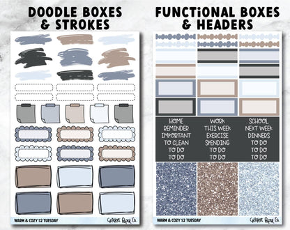WARM and COZY Planner Stickers - Full Kit-Cricket Paper Co.