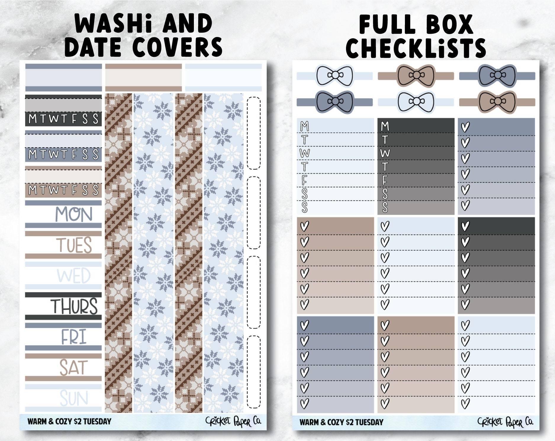 WARM and COZY Planner Stickers - Full Kit-Cricket Paper Co.