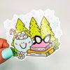 Winter Books & Cocoa - Bookish Vinyl Sticker-Cricket Paper Co.