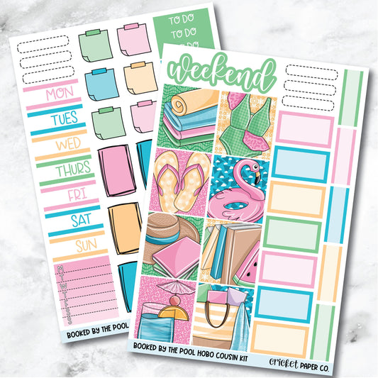 Booked by the Pool HOBONICHI COUSIN Planner Stickers Mini Kit