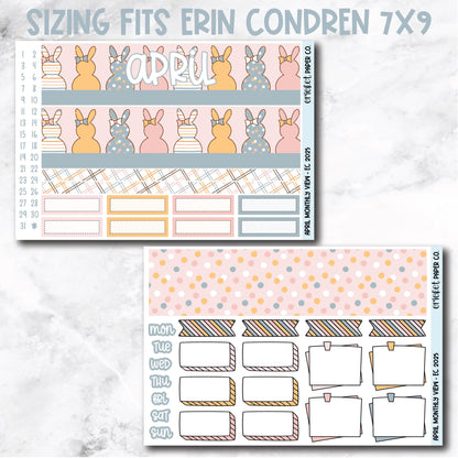 April Monthly View Planner Sticker Kit