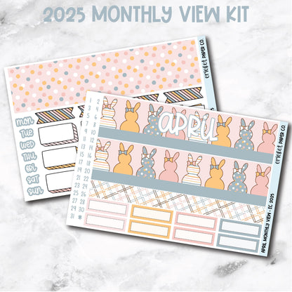 April Monthly View Planner Sticker Kit