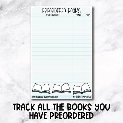 Preordered Books Tracker Book Journal Jumbo Sticker