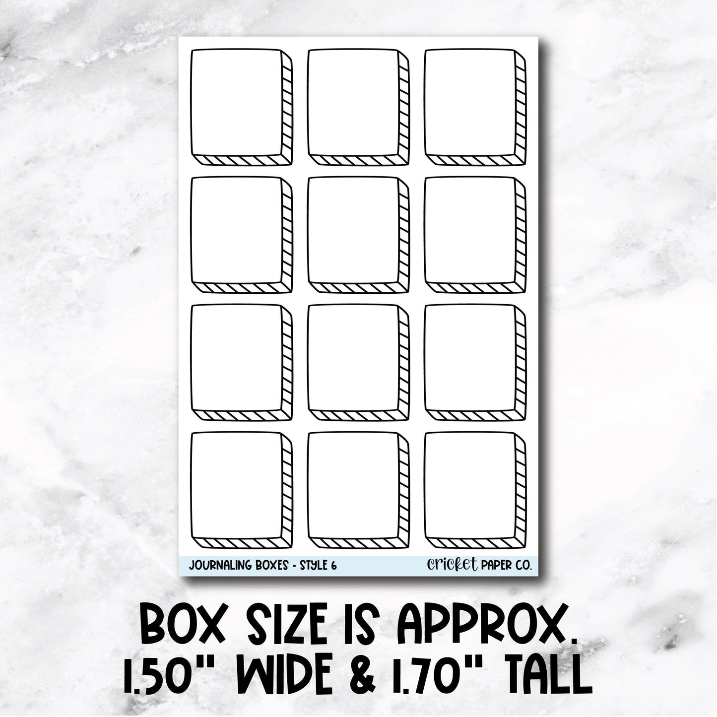 Journaling Boxes Book Journal Stickers - Style 6