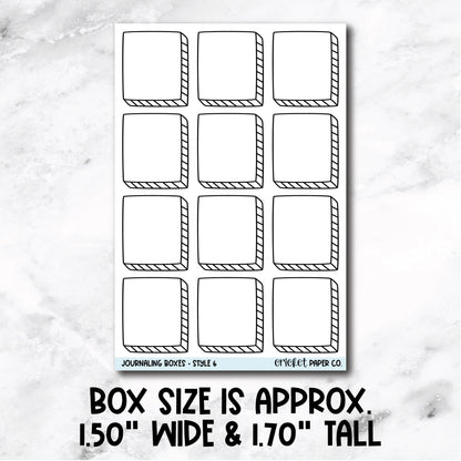 Journaling Boxes Book Journal Stickers - Style 6