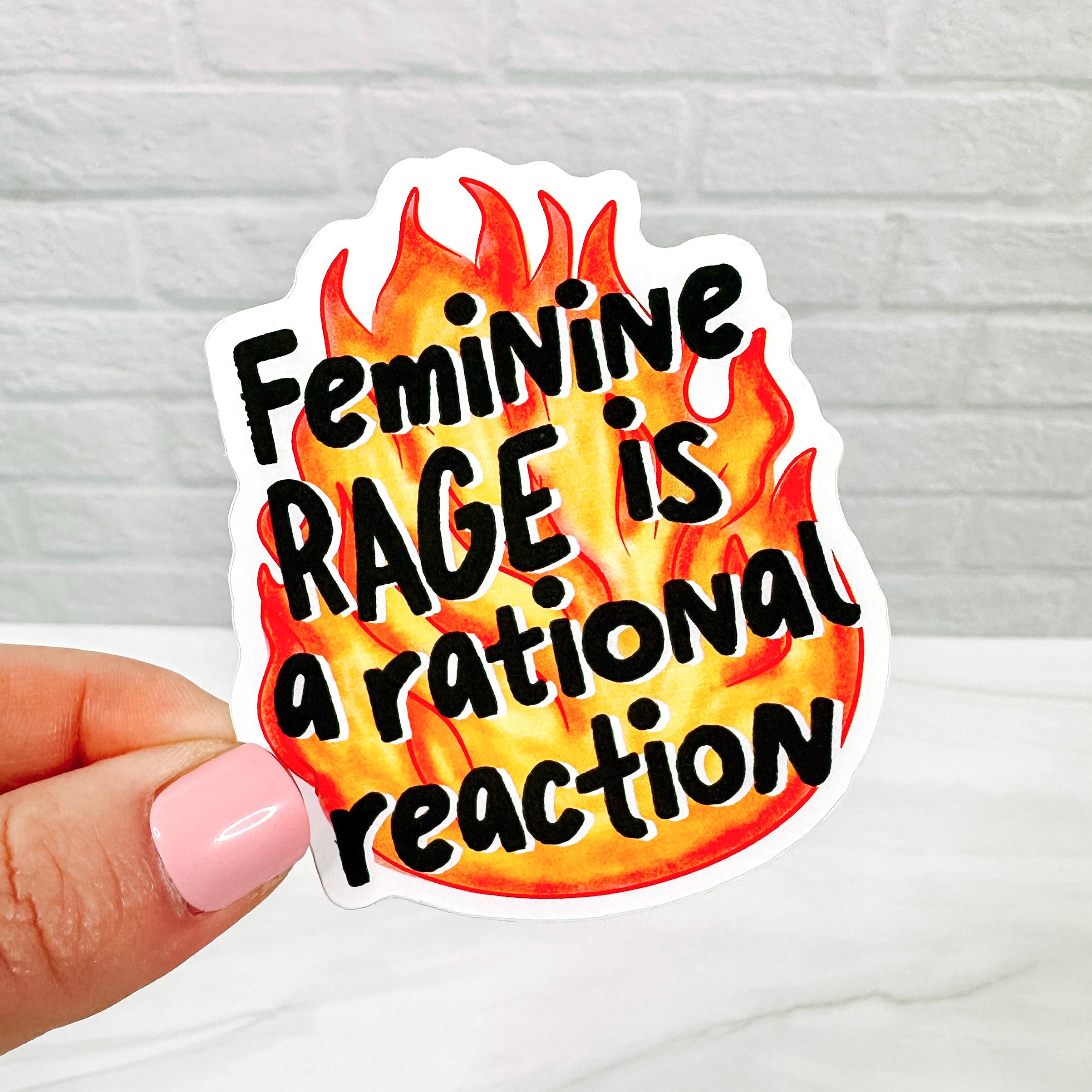 Feminine Rage Fire - Decorative Vinyl Sticker DC31 – Cricket Paper Co.