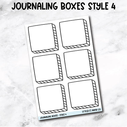 Journaling Boxes Book Journal Stickers - Style 4