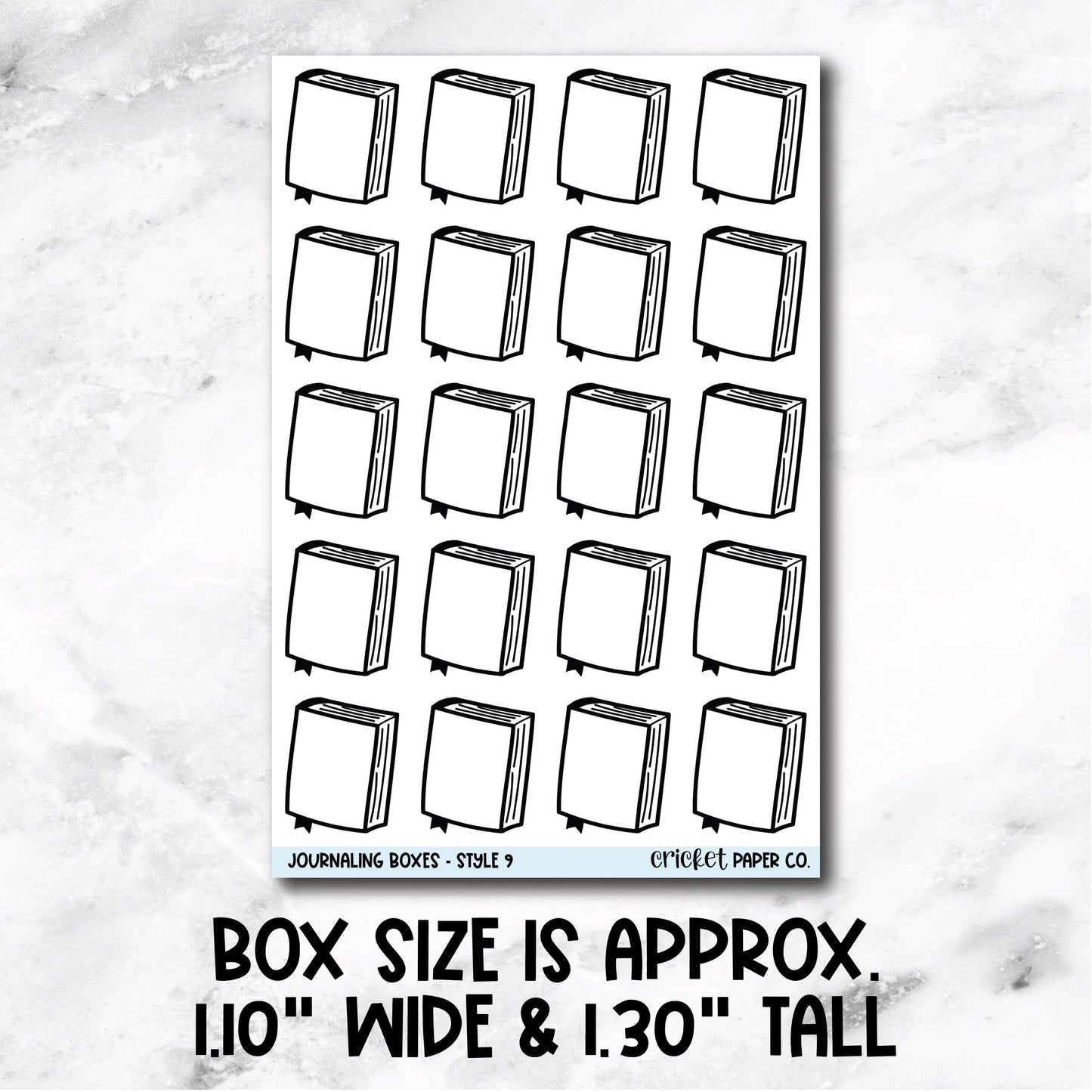 Journaling Boxes Book Journal Stickers - Style 9