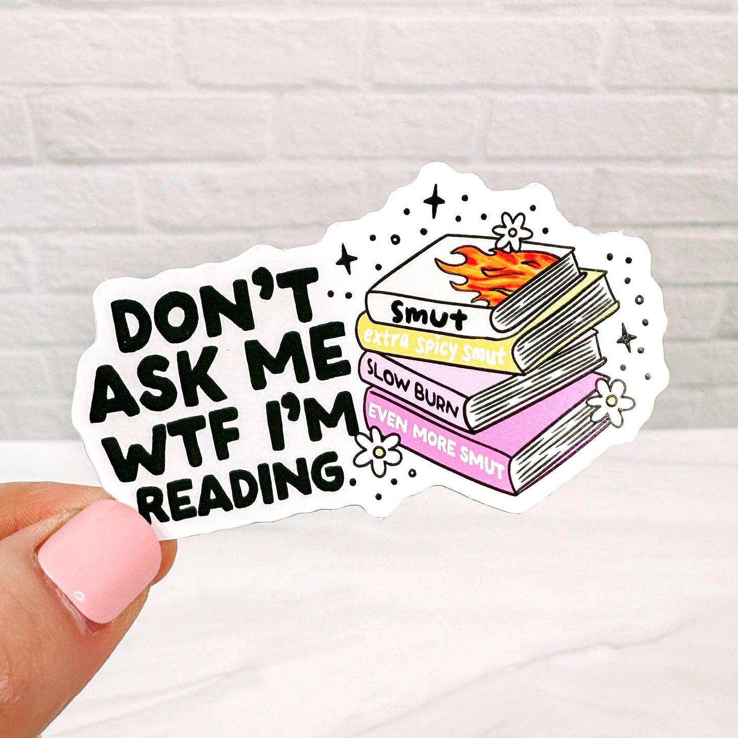 WTF I'm reading - Bookish Vinyl Sticker DC29