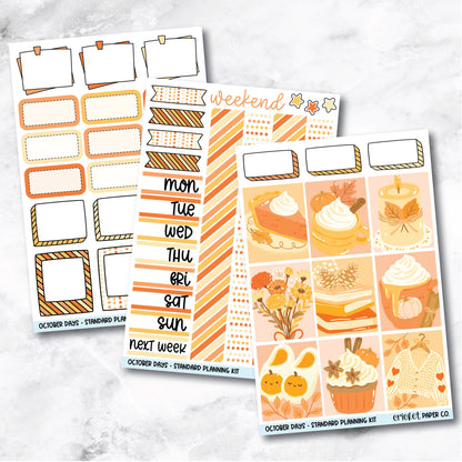 Planner Stickers Standard Mini Kit - October Days