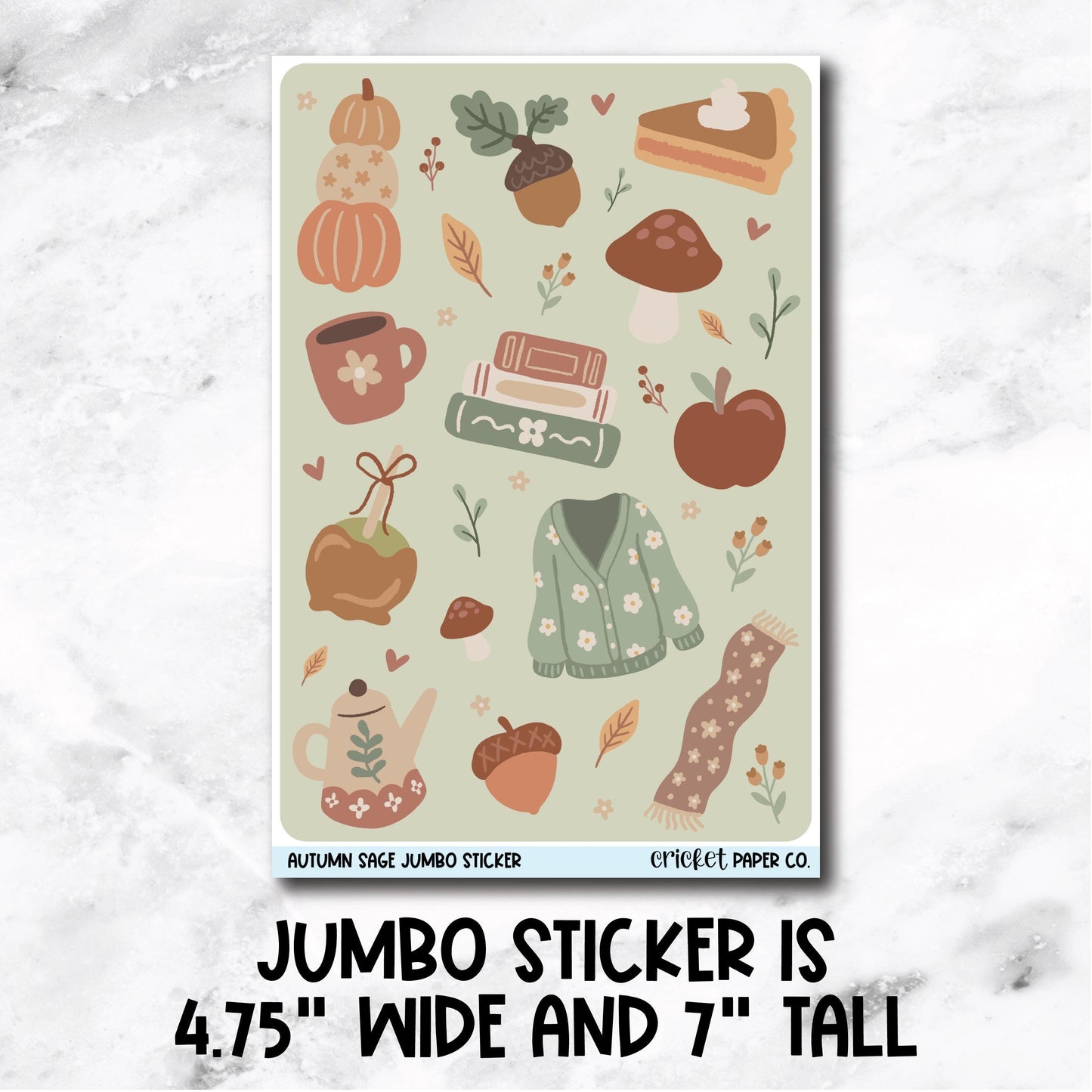 Jumbo Decorative Sticker - Autumn Sage