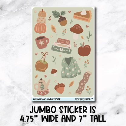 Jumbo Decorative Sticker - Autumn Sage