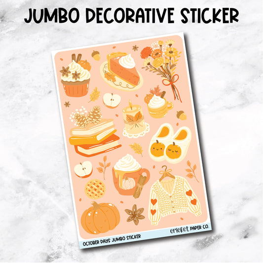 Jumbo Decorative Sticker - October Days