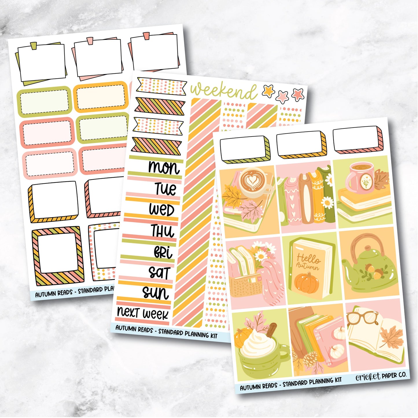 Planner Stickers Standard Mini Kit  - Autumn Reads