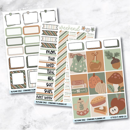 Planner Stickers Standard Mini Kit  - Autumn Sage