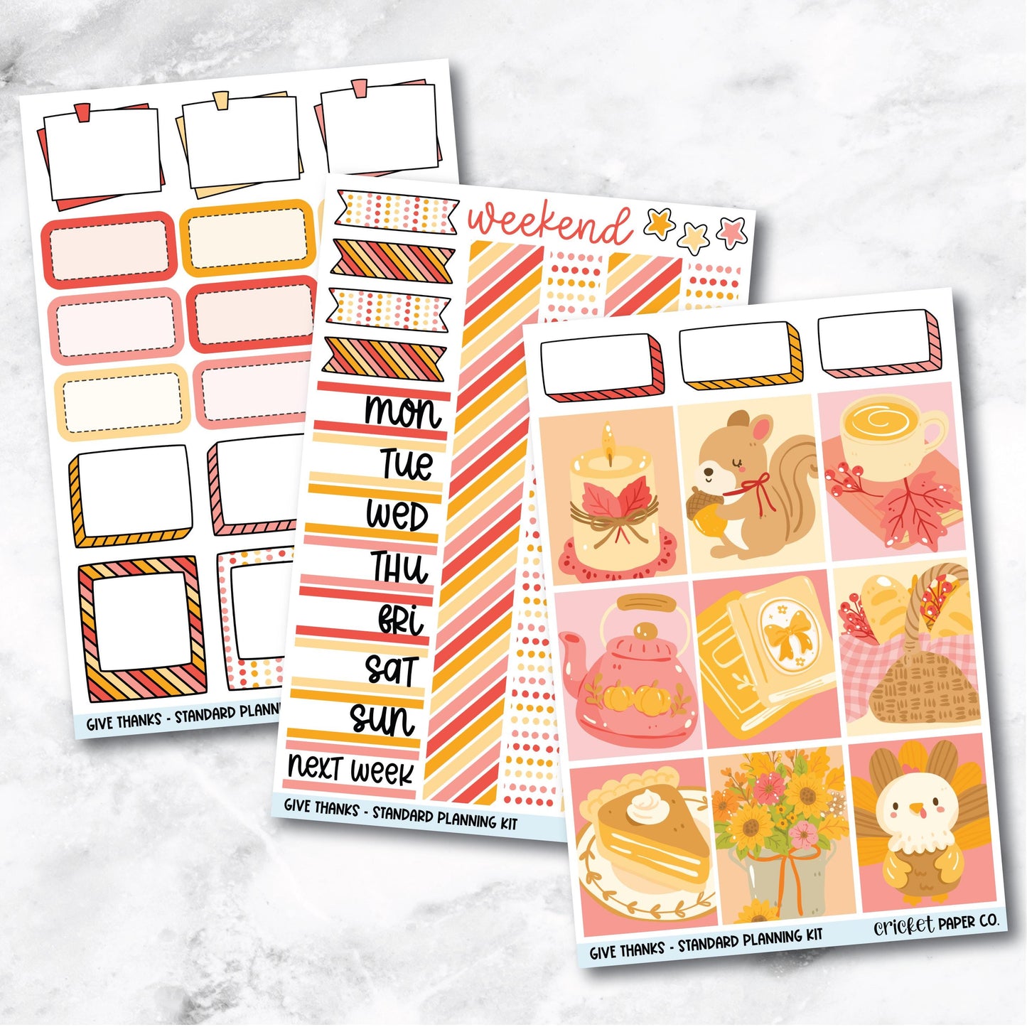 Planner Stickers Standard Mini Kit  - Give Thanks