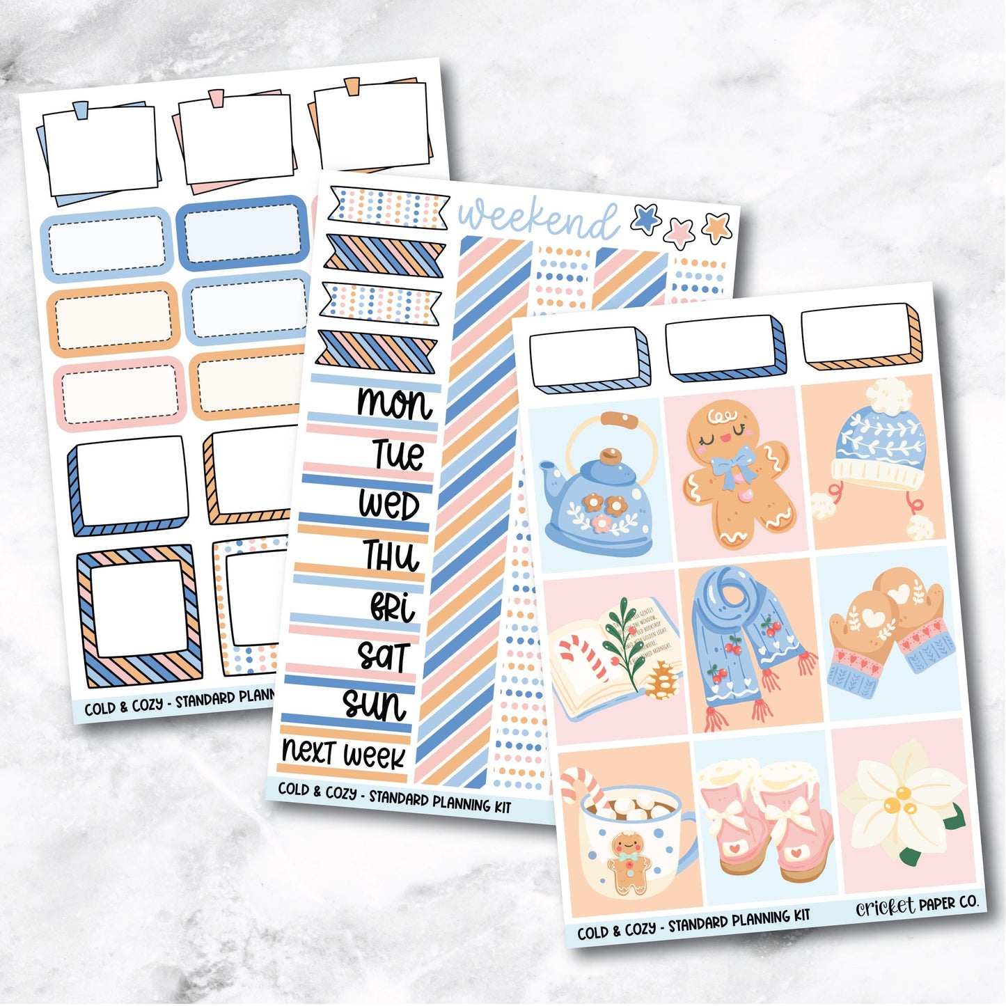 Planner Stickers Standard Mini Kit  - Cold & Cozy