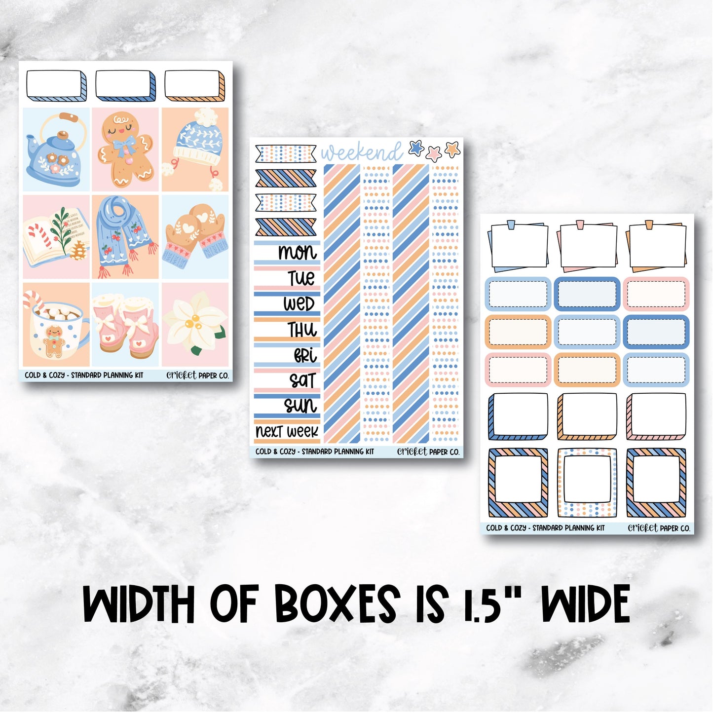 Planner Stickers Standard Mini Kit  - Cold & Cozy