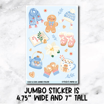 Jumbo Decorative Sticker - Cold & Cozy