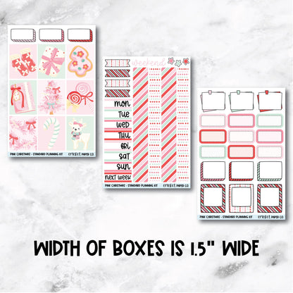 Planner Stickers Standard Mini Kit  - Pink Christmas