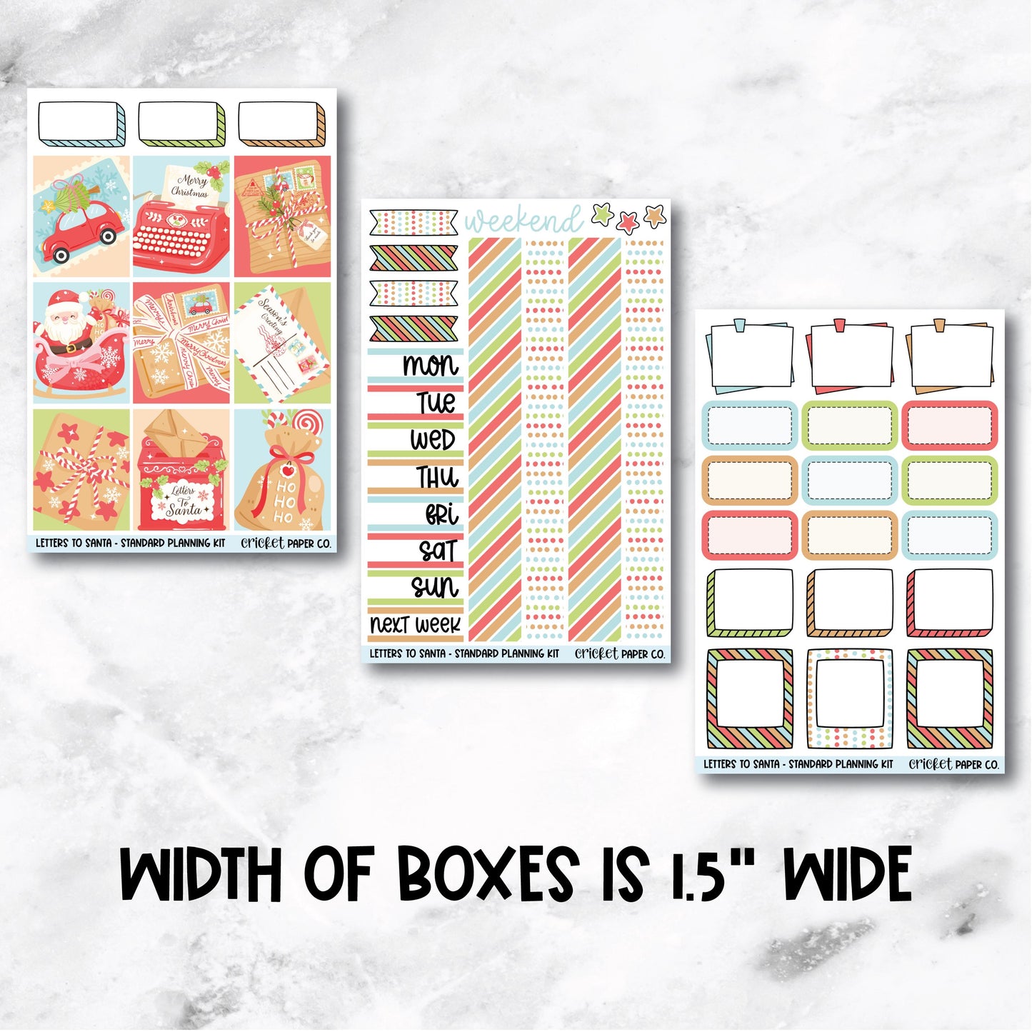 Planner Stickers Standard Mini Kit  - Letters to Santa
