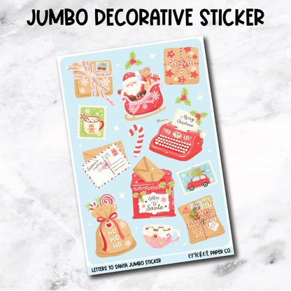 Jumbo Decorative Sticker - Letters to Santa