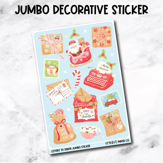 Jumbo Decorative Sticker - Letters to Santa