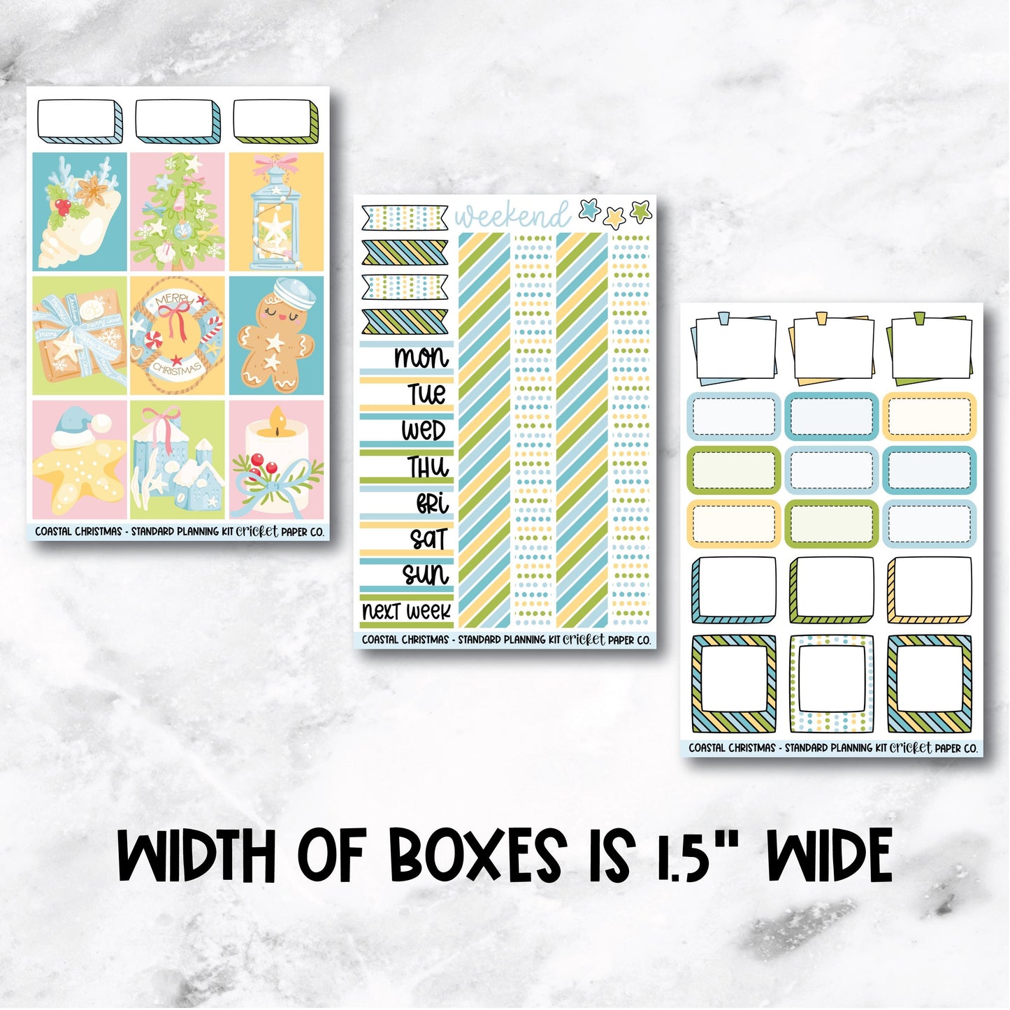 Planner Stickers Standard Mini Kit  - Coastal Christmas