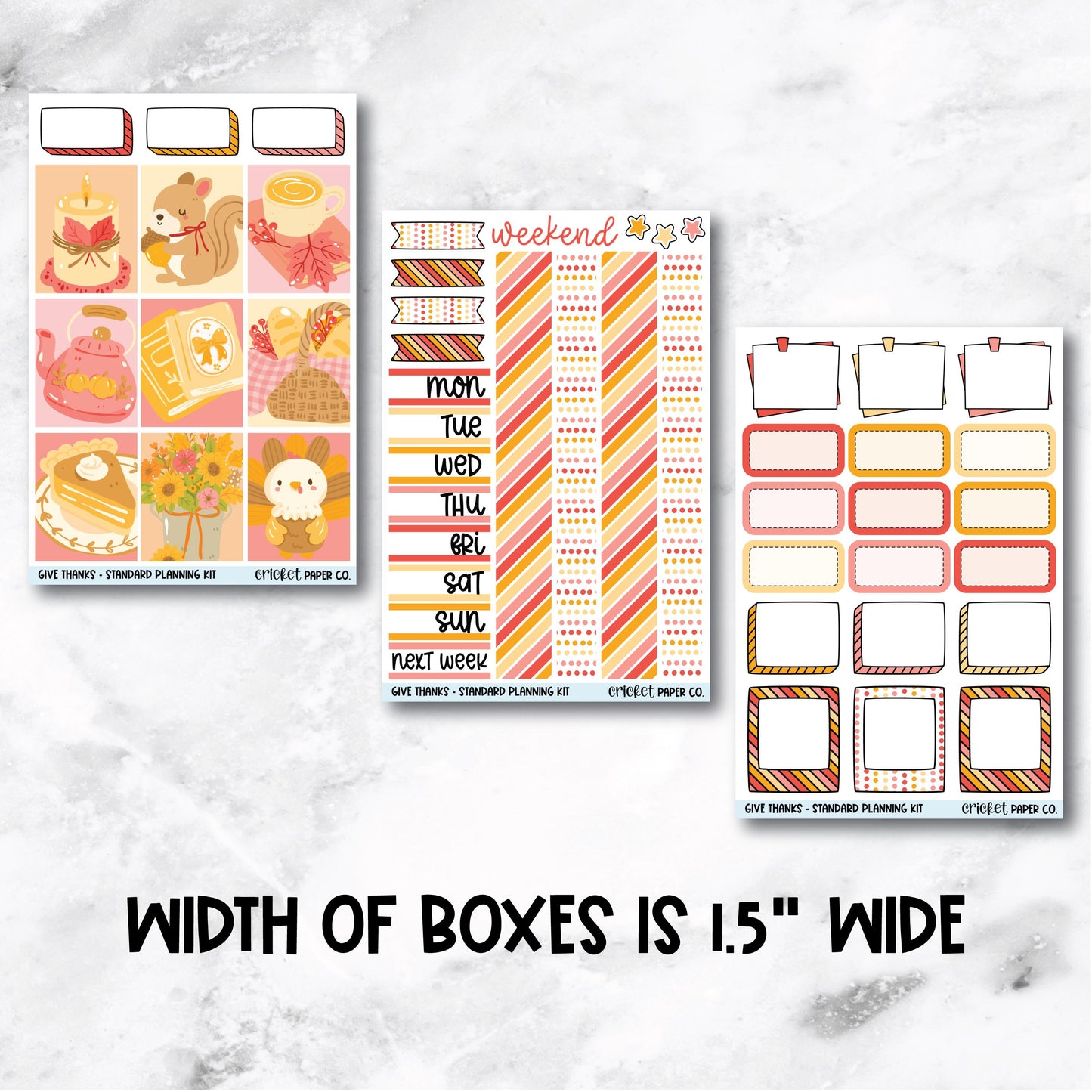 Planner Stickers Standard Mini Kit  - Give Thanks