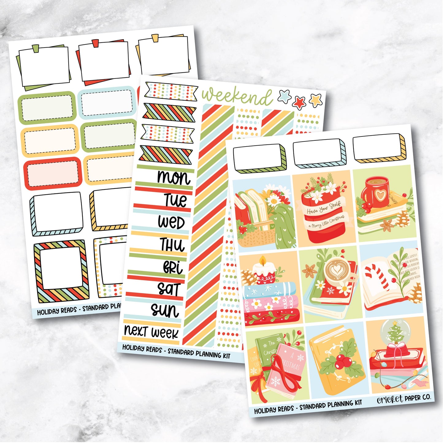 Planner Stickers Standard Mini Kit  - Holiday Reads