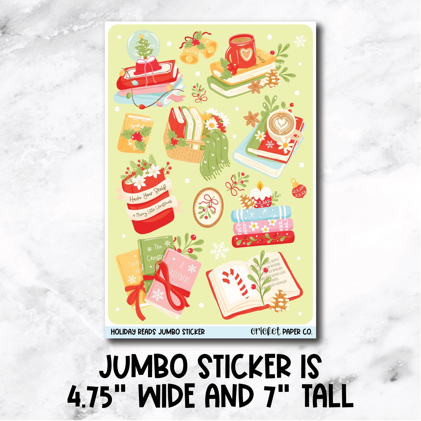 Jumbo Decorative Sticker - Holiday Reads