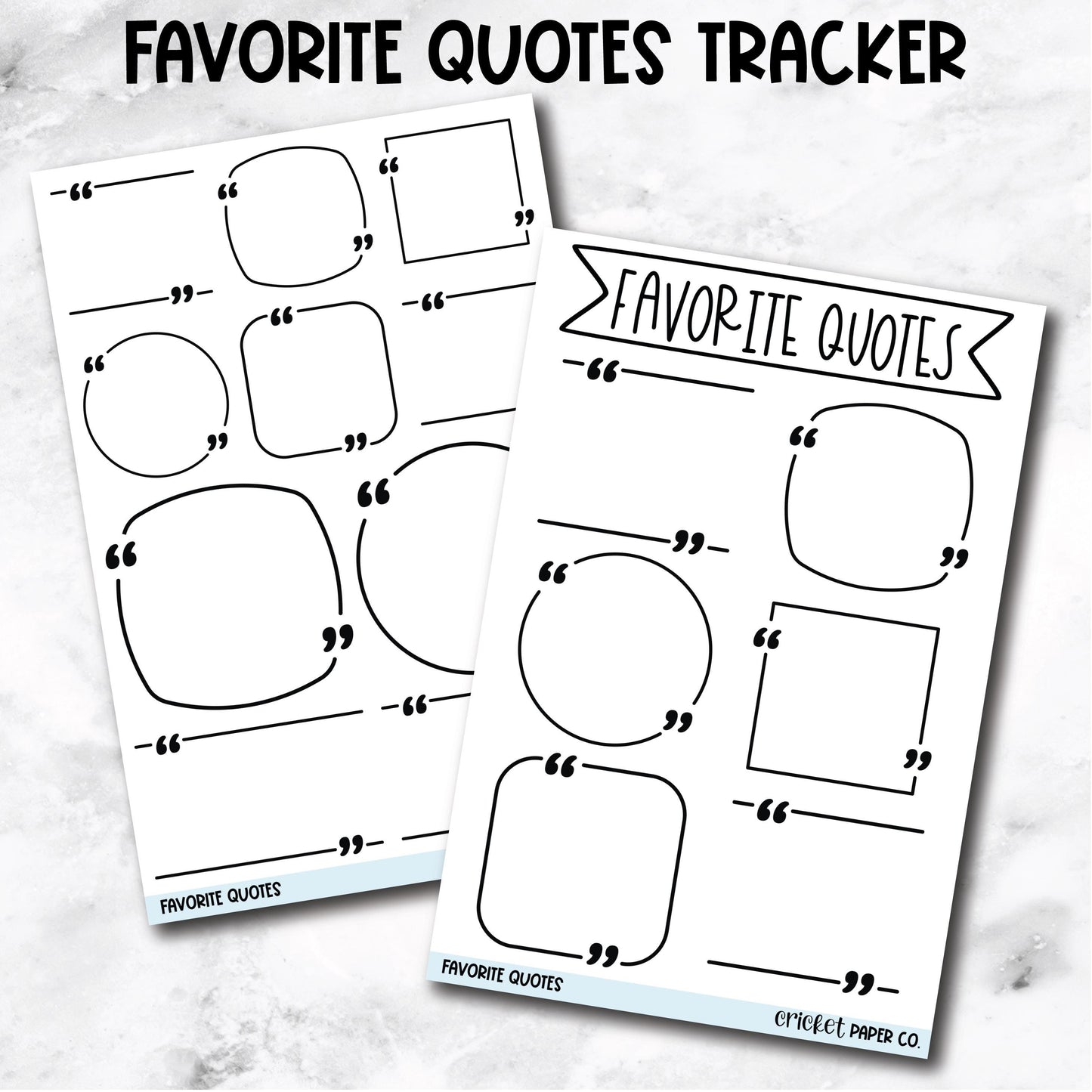 Favorite Quotes Book Journal Stickers