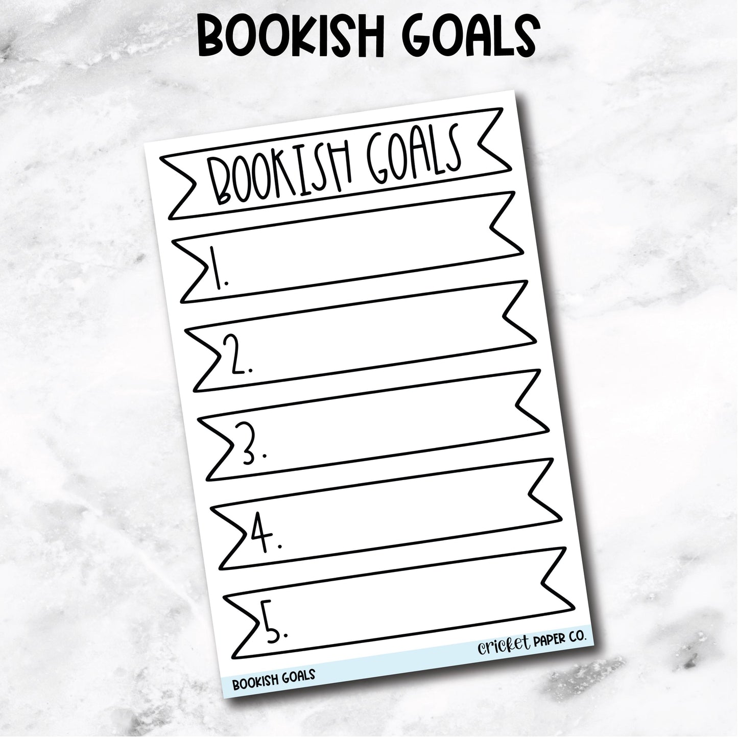 Bookish Goals Tracker Book Journal Stickers