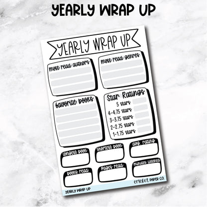 Yearly Reading Wrap Up Book Journal Stickers