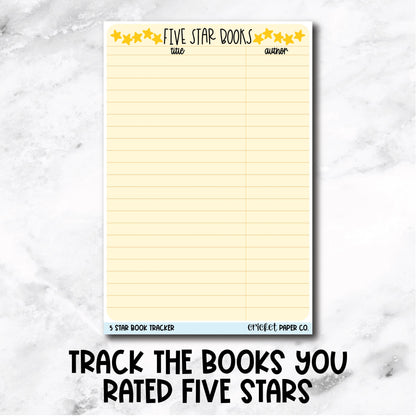 Five Star Books Tracker Book Journal Jumbo Sticker