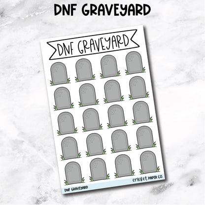 Did Not Finish DNF Graveyard Book Journal Stickers