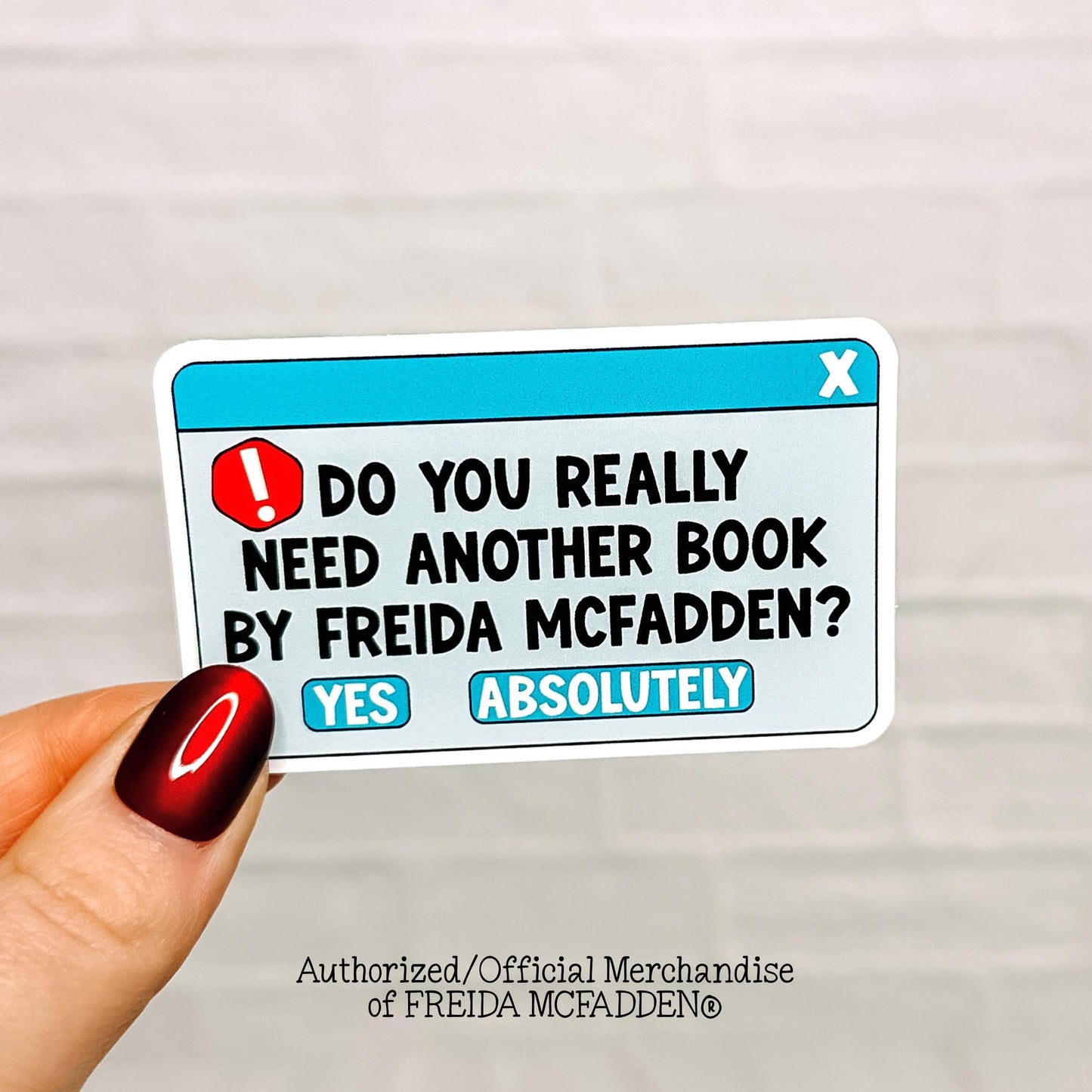 Another Freida Book Pop Up Vinyl Sticker - Official Merchandise of Freida McFadden FM10