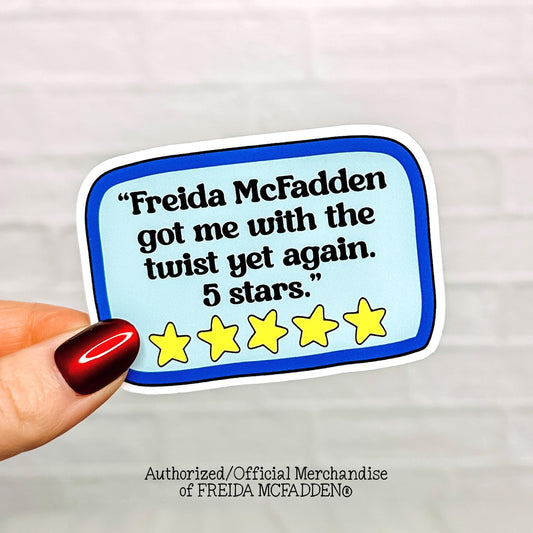 Freida Twist 5 Stars Vinyl Sticker - Official Merchandise of Freida McFadden FM18