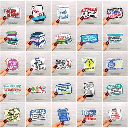 Ultimate Freida McFadden 25 Piece Vinyl Sticker Bundle - Official Merchandise of Freida McFadden