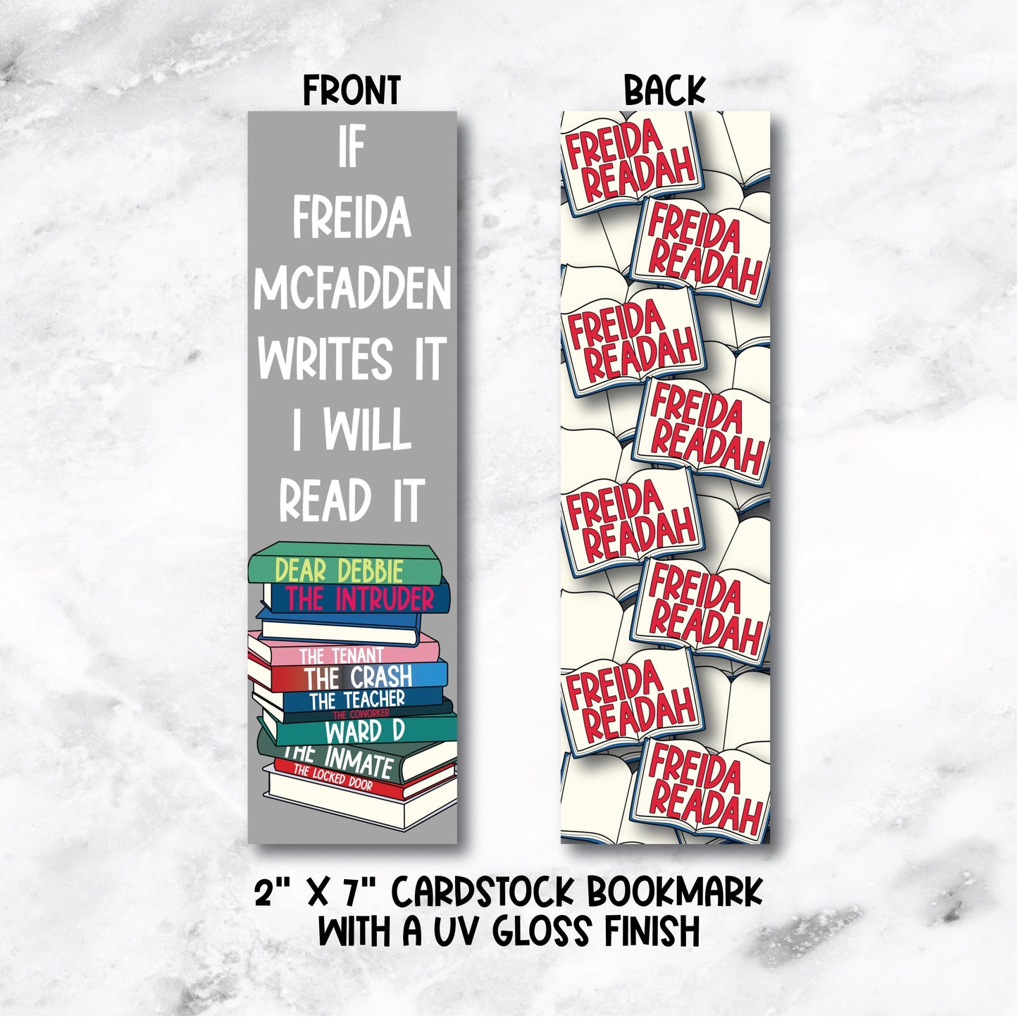 If Freida McFadden Writes It I Will Read It Bookmark - Official Merchandise of Freida McFadden