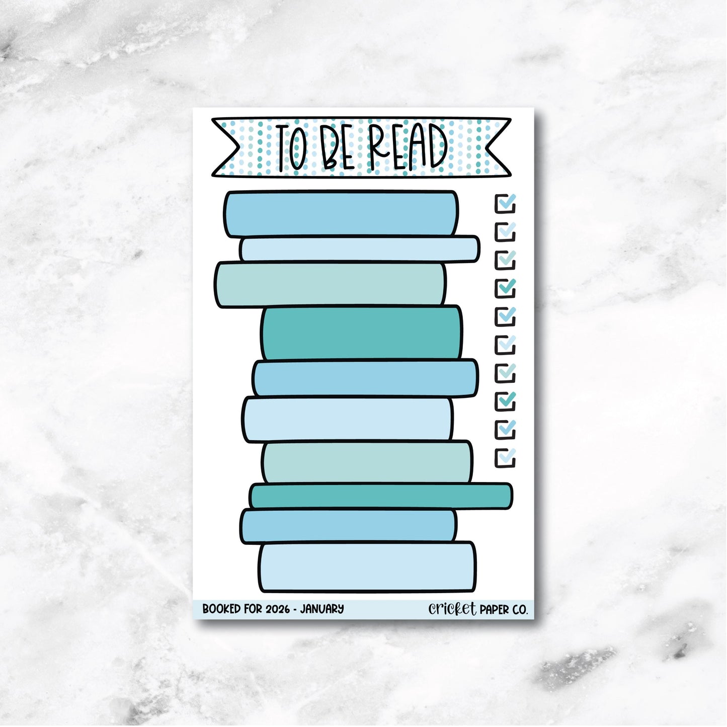 Book and Reading Journal Stickers - January