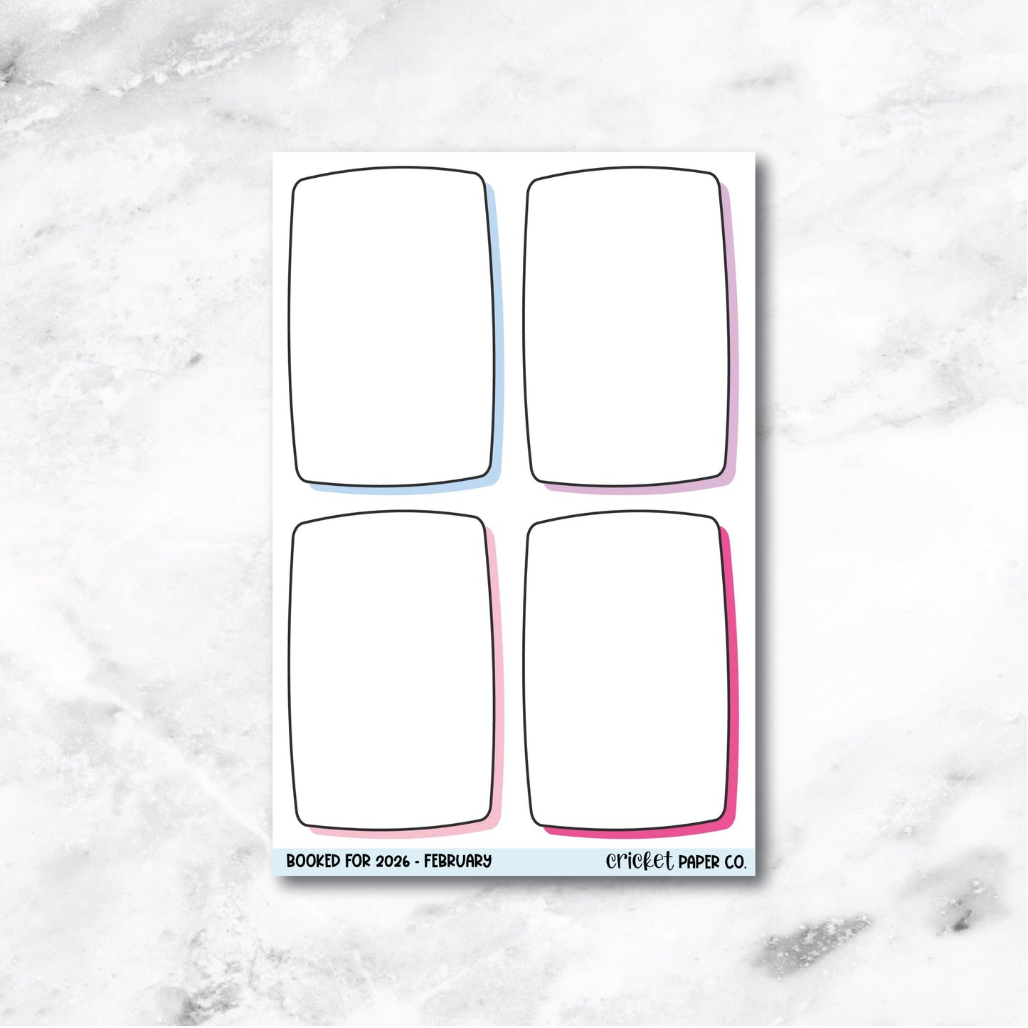 Book and Reading Journal Stickers - February