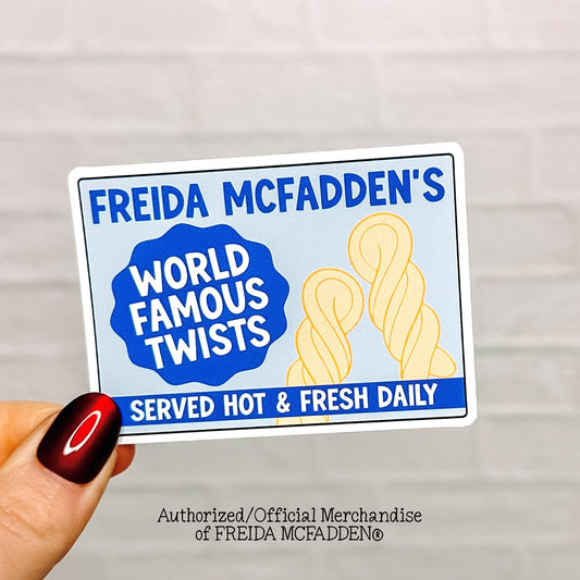 World Famous Twists Vinyl Sticker - Official Merchandise of Freida McFadden FM15