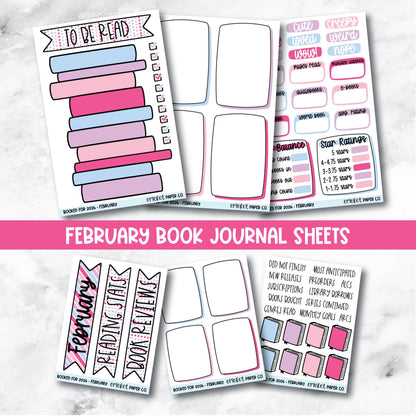 Book and Reading Journal Stickers - February
