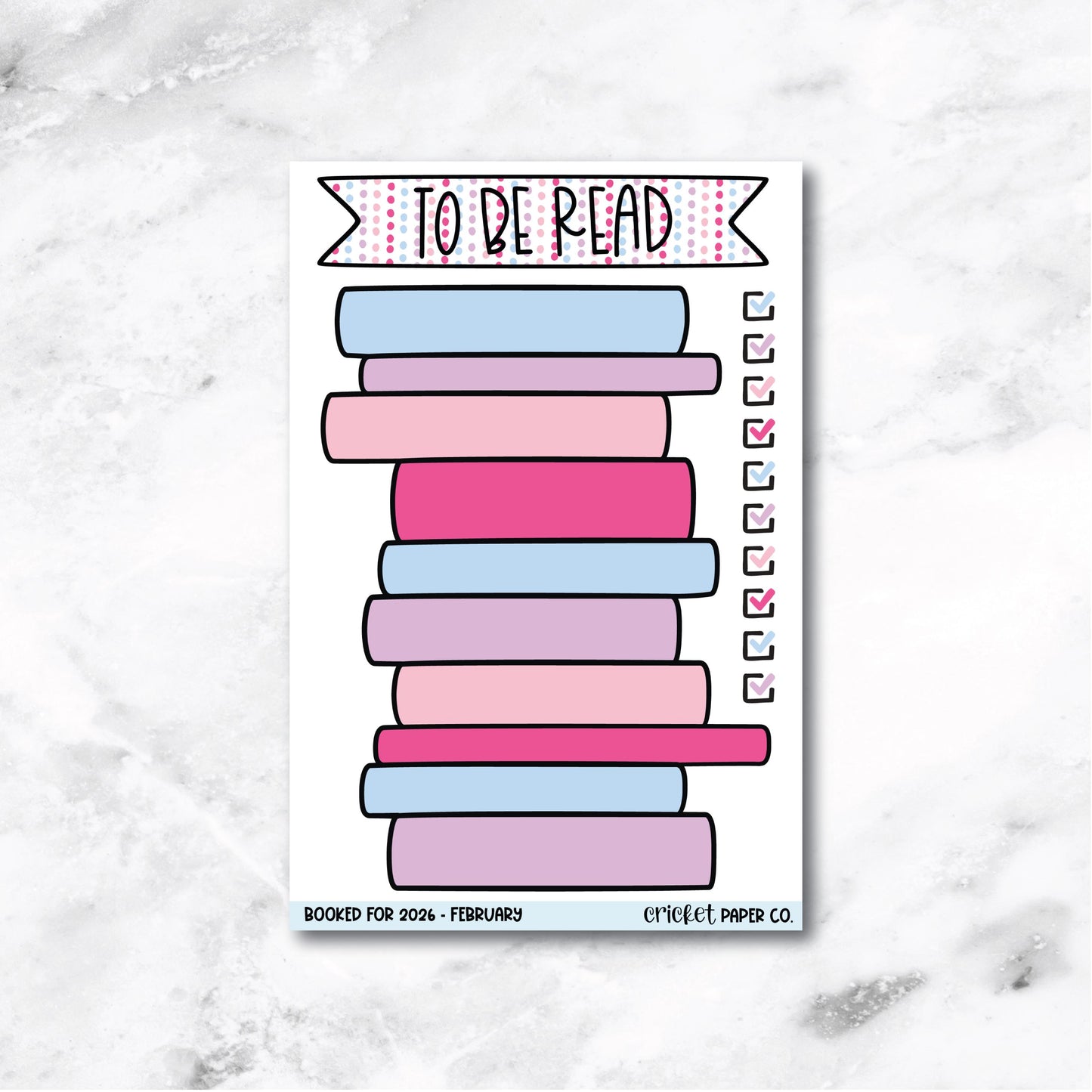 Book and Reading Journal Stickers - February