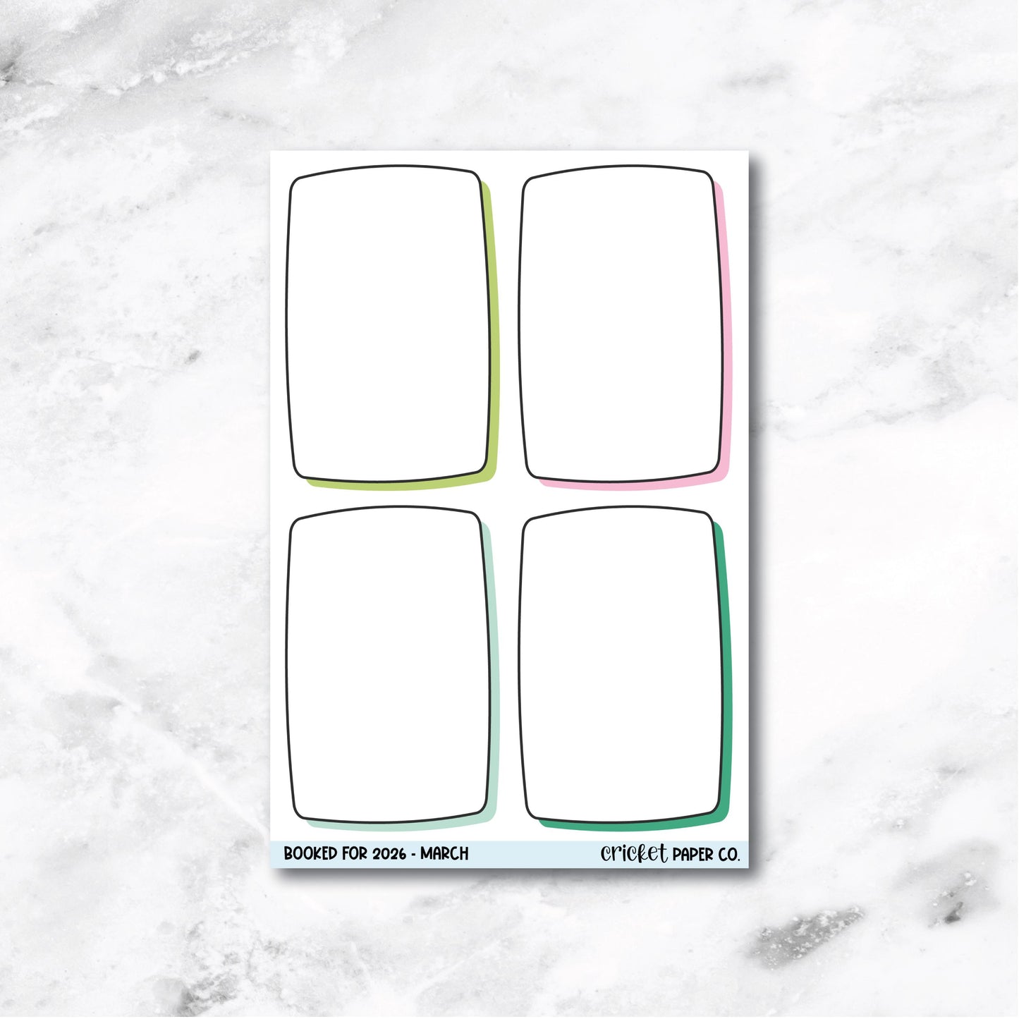 Book and Reading Journal Stickers - March