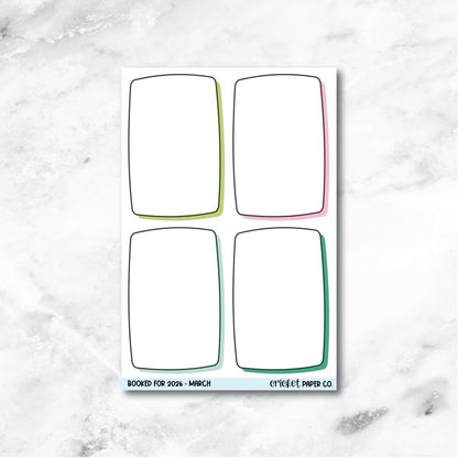 Book and Reading Journal Stickers - March
