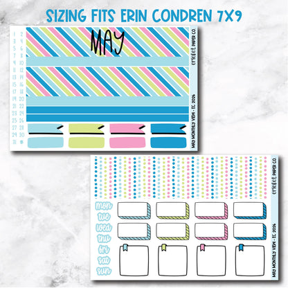 May Monthly View Planner Sticker Kit - 2026