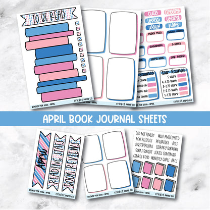 Book and Reading Journal Stickers - April